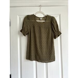 Cato Green Lace Top, size X Small